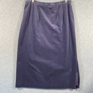 Weathervane Women's Vintage Skirt SZ14 Purple Velvet Lined Made USA READ Midi